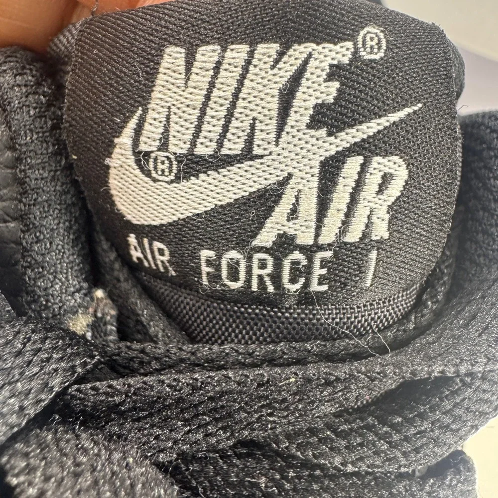 Nike Air‎ Force 1 Low Men Sneakers Black White Leather Casual Shoes Size 10